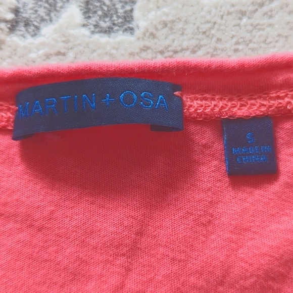 Martin + Osa Ombré T Shirt Coral Small - Picture 2 of 6